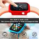 Sieral 24 Pcs Smart Watch Screen Protector Watch Bumper Case Hard Pc Case with Tempered Glass Screen Protective Cover Compatible with Iwatch for Men Women, Assorted Colors (38mm)