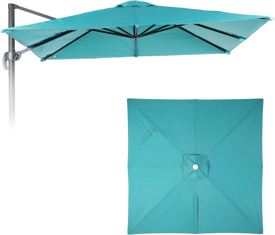 COWVIE Umbrella Canopy Replacement for 8 Ribs Patio Umbrella, Outdoor Table Parasol Replacement for Yard, Canopy Only