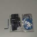 Anbte 10pcs Solar Panel End Clamp for Standard Unistrut, Aluminum 30mm/35mm Solar Panel Brackets with Nuts Bolts, Solar Panel Mounting Kit for Metal Roof, Tin Roof, Flat Roof, Sheet Roof, Black