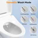 Toilet Bidet Seat, Elongated Toilet Seat Slow Close, Electric Heated Toilet Seat With Instant Warm Water & Dryer, Feminine & Front Rear Wash & Self-Clean Nozzle, Night Light, Air Deodorizer
