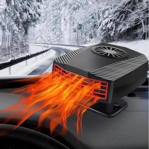 Car Heater,12V 150W Portable Car Heater, 2-in-1 Heating & Cooling Fan with Cigarette Lighter Plug, 360 Rotation Base Windshield Defogger Defroster for All Cars. (blackish red)