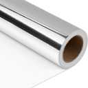 NESCCI Silver Metallic Wrapping Paper,Solid Color Paper,Gift Wrapping Paper,Perfect for Wedding,Valentine's Day, Birthday,Christmas,Baby Shower (17.5 Inches X 32.8 Feet)