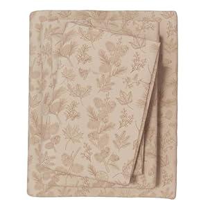 Great Bay Home Flannel Sheets Queen Size - 100% Turkish Cotton, Double-Brushed, Lodge-Printed Bed Sheet Set - Ultra-Soft, Cozy, 4-Piece Bedding Set (Branches)