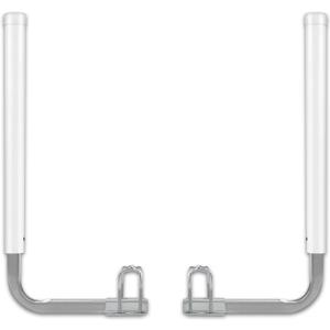 JY PERFORMANCE Boat Trailer Guide-ons, 40"/48" Adjustable, Rustproof Electro-Galvanized Steel Trailer Guide ons, Trailer Guides with White PVC Pipes, for Ski Boat, Fishing Boat, Sailboat Trailer 2PCS