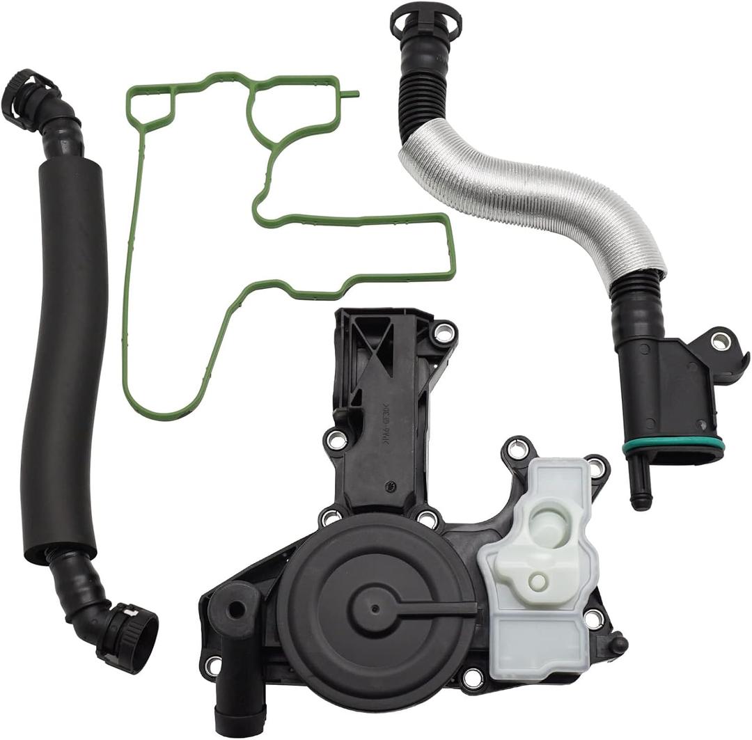 PCV Valve Engine Crankcase Vent Valve Oil Separator with Valve Breather Hose Kit for 2012-2018 Audi A4 A5 A6 Q5 Quattro Allroad 2.0T Only 06H103495AE 06H103495J 06H103495AK