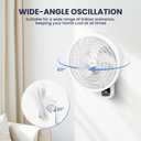 Simple Deluxe 16″ Remote Oscillating Wall Mount Fanl, 3-Speed Mounted Fan Max 1350 CFM & 18ft/s Powerful Airflow, 80° Horizontal 30° Vertical Tilt, Indoor Cooling Fan for Bedroom & Office, White
