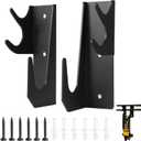 Floor Jack Wall Mount Organizer Brackets,Garage Tool Hangers Jack Stands Holder,Hydraulic Trolley Jack Stand Accessories Black Electro-Plated, Two-Piece Handle Storage
