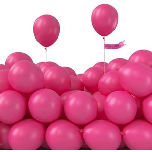 PartyWoo Hot Pink Balloons 50 pcs 5 Inch Small Mini Dark Pink Magenta Fuchsia Latex Balloons for Wedding Baby Shower Gender Reveal Valentine's Day Bachelorette Birthday Party Decorations Pink-Y12