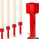 4x4 Screw Jack Post 4 Pack, 13.5"-19" Adjustable Basement Floor Jacks Support, 24700 lbs Heavy Duty Shore Jack, House Jack for Leveling, Crawlspace Shoring, Beam Repair, Structural Repair