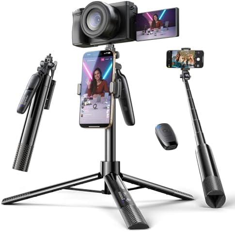 LISEN 67" Selfie Stick Tripod for iPhone 16 Content Creation, All in One 360 Rotation Cell Phone Tripod Stand with Remote for Vlogging/TikTok/Photo, for iPhone 16 15 Pro Max Samsung Galaxy S25 Ultra