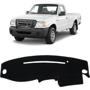 KUST Car Dash Cover for Ford Ranger 1995-2011/Ford Explorer 1995-2001/Mazda B2300 B2500 B3000 B4000 1995-2008/Mercury Mountaineer 1997-2001 Polyester Dashboard Cover Accessories for Ranger Black