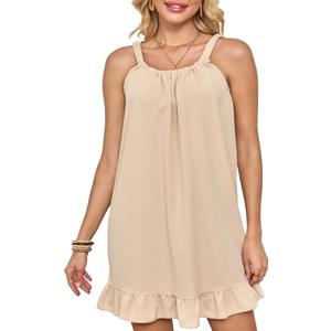 Women's Summer Swim Cover-Up Beach Swim Bikini Sleeveless Tank Dress Casual Resort Wear (XXL)