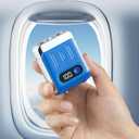 Mini Electric Shaver for Men: USB C Fast Charge Portable Electric Razor with LED Display - IPX8 Waterproof Wet and Dry Travel Small Shavers Dual Head Pocket Shaver for Beard Face (Blue)