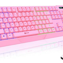 KLIM Chroma Wireless Gaming Keyboard RGB - New Version - Long-Lasting Rechargeable Battery - Quick and Quiet Typing - Water Resistant Backlit Wireless Keyboard for PC PS5 PS4 Xbox One Mac - Pink
Visit the KLIM Store