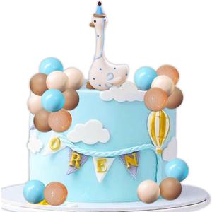 2 x One Silly Goose Cake Topper,Little Goose Cake Topper One Silly Goose Birthday Decor Goose Party Decorations 1st Birthday Supplies(Blue Theme)