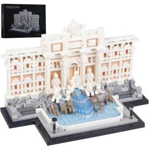 SAMYBLOCKS 2000pcs Trevi Fountain Archiecture Micro Mini Building Blocks Set,Creative Ideals Roman Landmark Model Collection, for 14+ Boys, Girls or Adults (Architecture)
