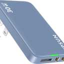 USB C Wall Charger Block 30W,3 Port Ultra Thin Flat USB-C Charging Plug,Foldable USB Power Adapter for iPad,iPhone 15/16,Samsung(Blue, 30w)