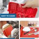 Silicone Griddle Tools Mat for Blackstone, Heat Resistant Spatula Mat, Grill BBQ Caddy Utensils Holder, Blackstone Griddle Accessories, Silicone Grill Mats for Outdoor GrillRed