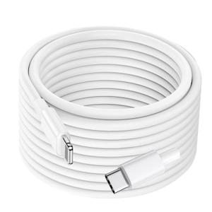 for USB C to Lightning Cable 15FT/5M 1 Pack MFi Certified 27W PD Fast Charging Extra Long iPhone Charger Cord Compatible with iPhone 14/13/12/11 Pro Max/XS MAX/XR/SE/8/ipad/7/6 Plus (White)
