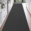 DEXI Kitchen Floor Mats Cushioned Anti Fatigue, 2x9 Standing Runner Rug Waterproof, Comfort Memory Foam Padded for Front Sink Laundry, Black