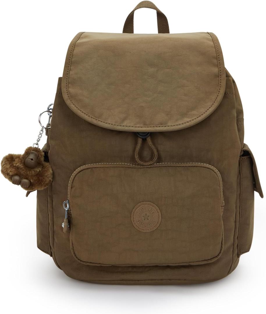 Kipling Women's City Pack Small Backpack, Lightweight Versatile Daypack, Durable and Water-Resistant (10.75''L x 13.25''H x 7.5''D), Smooth Khaki