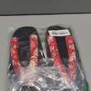 Anime Cosplay Women Japanese Wooden Clog Versatile Geta Sandals Traditional Kimono Slippers Flip Flops (6, Red Flower)