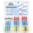 110 Pcs Heat Shrink Wire Connectors, Solder Seal Butt Connectors Kit Waterproof Marine Electrical Splice Terminals
