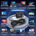 12V 3A Tablet Laptop Compatible with Jumper EZbook, Power Cord AC Adapter Fit for Jumper EZbook X3 X4 S4 S5 2 3 3S 3l Pro EZpad 6 Pro 3 Plus A5, for Chuwi HeroBook Ubook AeroBook LapBook for Trekstor