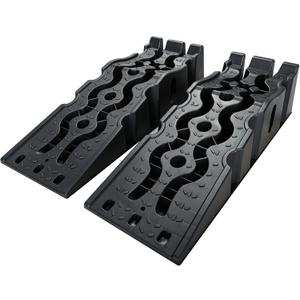 HOXWELL 6.5" Lift Height Car Ramp, Ramp with Anti-Slip Tread and Rubber Feet, Drive On Car Ramps with 16000LBS GVW, Oil Change Ramps for Cars, Black Heavy Duty Car Ramps for SUV, Truck, Set of 2
