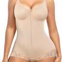 SHAPELLX Shapewear for Women Tummy Control Half Body Shaper Snatched Zipper Butt Lifting Faja Colombiana Bodysuits for Women XL