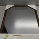 LVMU Elegant Wall Mirror Framed Farmhouse 18X24/20X30 Inch Mirrors Rounded Rectangle Woodgrain Natural Walnut/Oak Rustic Framed Vanity Mirror Bathroom Horizontally or Vertically (Walnut, 24"L x 18"W)