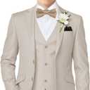 Boys Suit Kids Formal Suits for Boys Wedding Easter Outfits Dress Blazer Vest Pants Bowtie Set (12, Light Champagne)