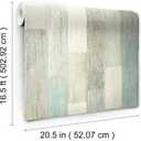 RoomMates RMK10840WP Coastal Weathered Plank Blue and Tan Peel and Stick Wallpaper 20.5" x 16.5 feet
