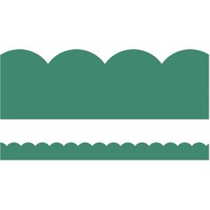 2 x Carson Dellosa Grow Together 39Ft of Jade Green Bulletin Board Borders, 13 Strips of Scalloped Trim for Rolling Whiteboard, Posterboard, St Patricks Day, Christmas Decorations, and Classroom Decor