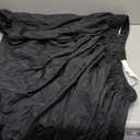 Biscaynebay Wrap Around Bed Skirts for Full & Full XL Beds with Extra Long Drop of 25", Black Adjustable Elastic Dust Ruffles Easy Fit Wrinkle Resistant Silky Luxurious Fabric Machine Washable