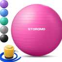 Exercise Ball， Stability Balance Ball， Yoga Exercise Ball， Pregnancy Birthing Ball， Physio Ball Chair, Extra Thick Yoga Ball Chair， Anti-Burst Design， with Quick Pump(45cm/ 17.7in, Pink)