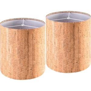 GO&SO 9.8" Tall Cork Lamp Shades Small Brown, Leather Lamp Shade for Table Lamps Wall Lampshade Replacement -9.8 9.8 10.8 Inch Spider Vintage & Farmhouse Shade-Assembly Required for Bedroom/Coner