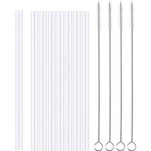 TecUnite 8 Pieces 6.7 Inch Replacement Straws Set for 12 Oz, 16 Oz, 18 oz and 20 oz Bottle with 4 Pieces Straw Cleaning Brushes for Wide Mouth Bottle Accessories