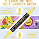WINSONS 30 Colors Dual Tip Acrylic Paint Markers Pens- Premium Acrylic Paint Markers, Brush & Round Tips, Quick-Drying - for Rock, Canvas, Ceramic, Wood (30 Colors)