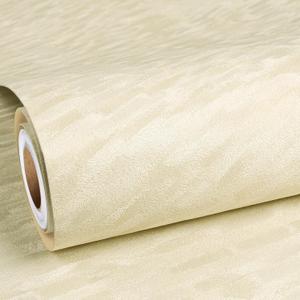 ReWallpaper 30inx16.5ft Beige Wallpaper Peel and Stick Modern Velvet Flocked Contact Paper Self Adhesive Sound Absorbing Soft Textured Velvet Fabric Wallpaper for Living Room Accent Wall Shelf Closet