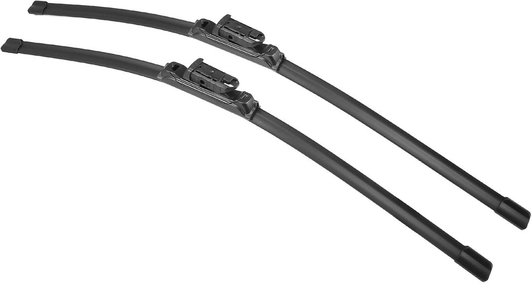 X AUTOHAUX 2pcs 26"+24" Silicone Front Windshield Wiper Blade for Mercedes-Benz GL-Class W166 2012-2016 Windscreen Wiper OE Replacement Set All-Seasons Top-Lock/Push Button