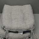 Chair Cushions for Dining Chairs Set of 6, Kitchen Chair Cushions, Chair Pads with Ties and Non Slip Backing, Tufted Memory Foam Seat Cushion 6 Pack, 15.5" x 15.5" x 4", Light Gray