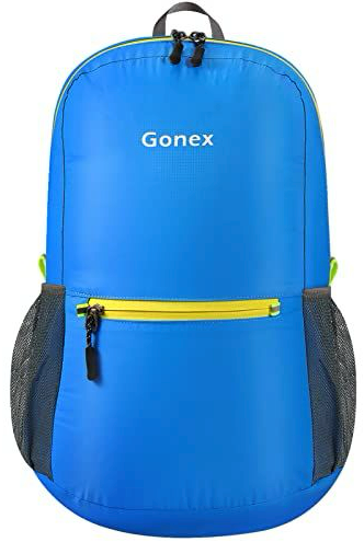 Gonex Ultra Lightweight Packable Backpack Daypack Handy Foldable Camping Outdoor Travel Cycling Backpacking(Blue)