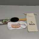 Belula 100% Boar Bristle Hair Brush Set (Medium). Soft Natural Bristles for Thin and Fine Hair. Restore Shine And Texture. Wooden Comb, Travel Bag and Spa Headband Included