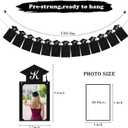 Tinbax Graduation Decorations Class of 2026 Party Supplies - Congrats Grad, We are So Proud of You Banner and K-12th Grade Graduation Photo Banner (Pre-Strung)