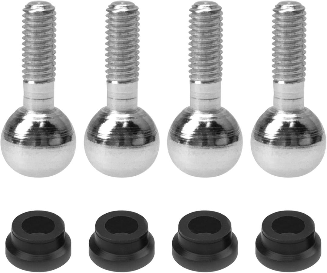 4Set Pivot Balls w/Bushings Ball Head Screw #4933 Compatible with Traxxas E-Maxx E-Revo T-Maxx Summit Revo 1/10 RC Car