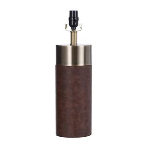 Stylecraft Natural Leather and Gold Table Lamp