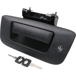 APPERFiT Locking Tailgate Handle Latch w/Bezel & Lock Cylinder 22755305 Compatible with 2007-2014 Chevrolet Chevy Silverado GMC Sierra 1500 2500 3500 Truck Bed Tail Gate Door Panel (Black)