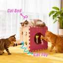 Larger-Size Interactive Cat Toys Cube Set, 30 Pcs Puzzle Box with Cooling Mat, Cat Wand, Feather Wand, Catnip, Bells & Balls for Indoor Cats