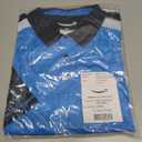 LULY YANG DSP Men's Active Polo - Short Sleeve (Blue, XXL)